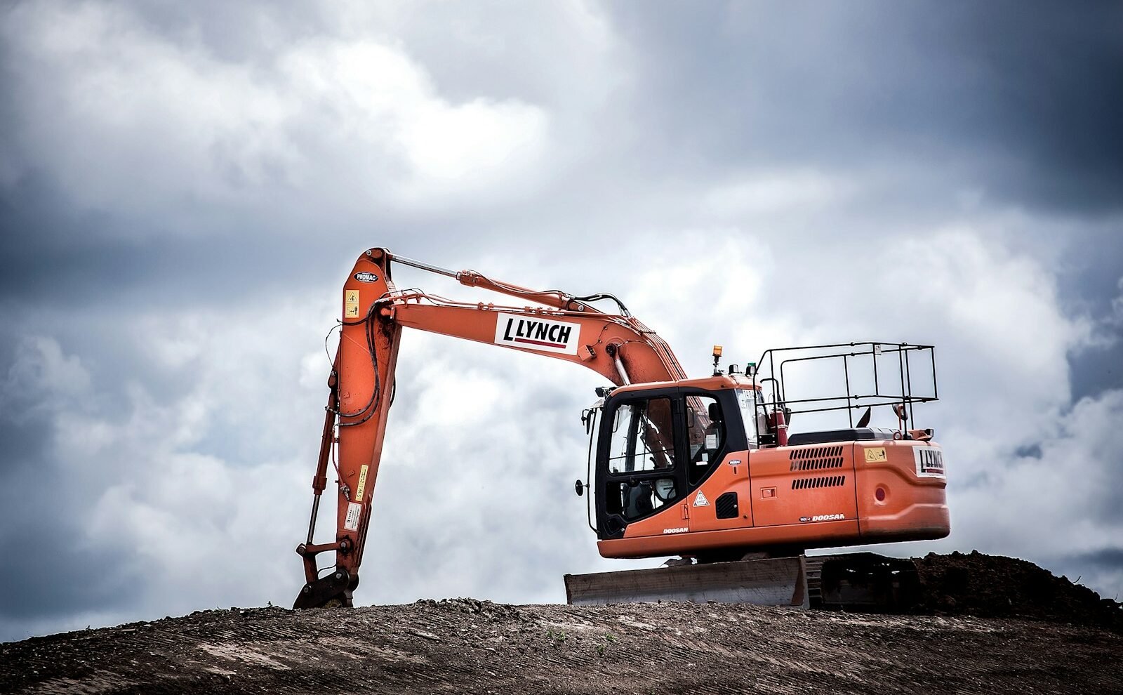 orange excavator